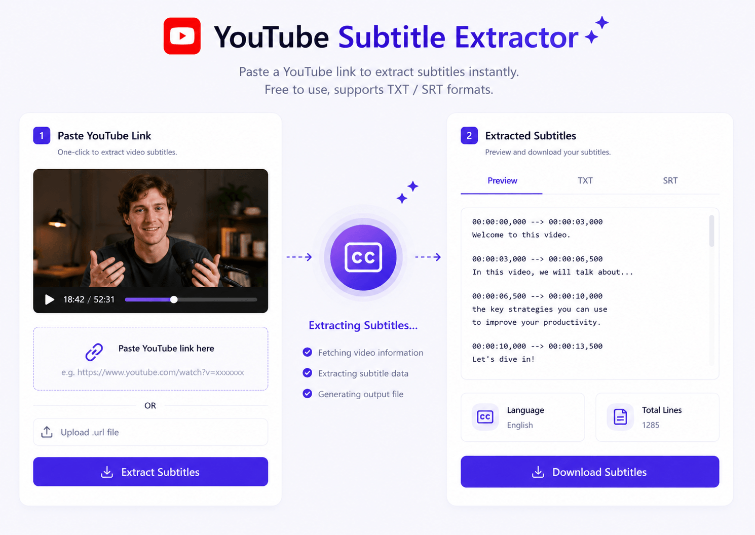YouTube Caption Extractor